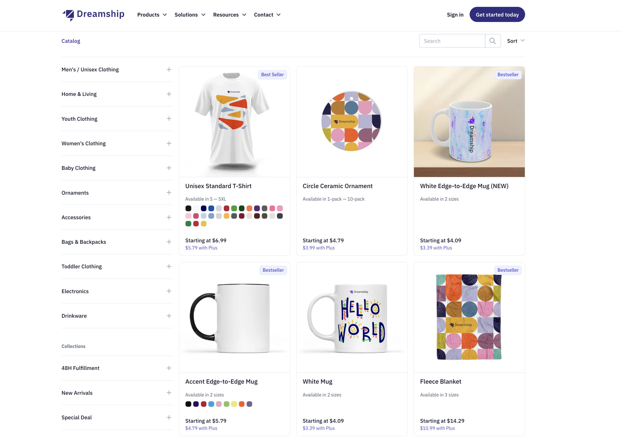 Dreamship's Print on Demand Products